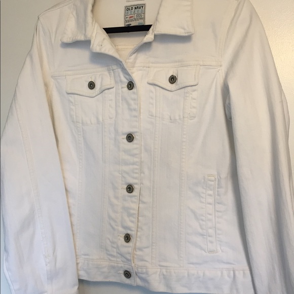 Old Navy Jackets & Blazers - Old Navy White Jean Jacket | Size XL